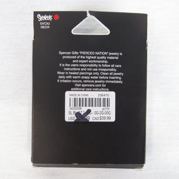 Pierced Nation Stainless Steel Taper Kit 2G - 00G 316L Faux Blue Gem - Picture 3 of 7